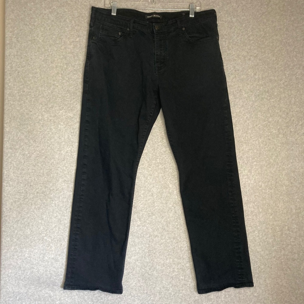 Mavi Jeans Mens Size 38x32 Black Wash Denim Pants Casual Regular Fit